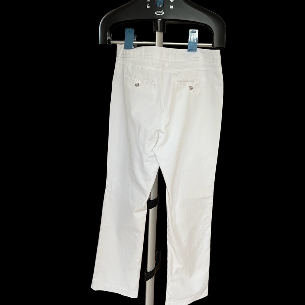 Rafaella Curvy White Straight Leg Trouser Pants Size 6 Sailor Nautical Coastal - Picture 6 of 14